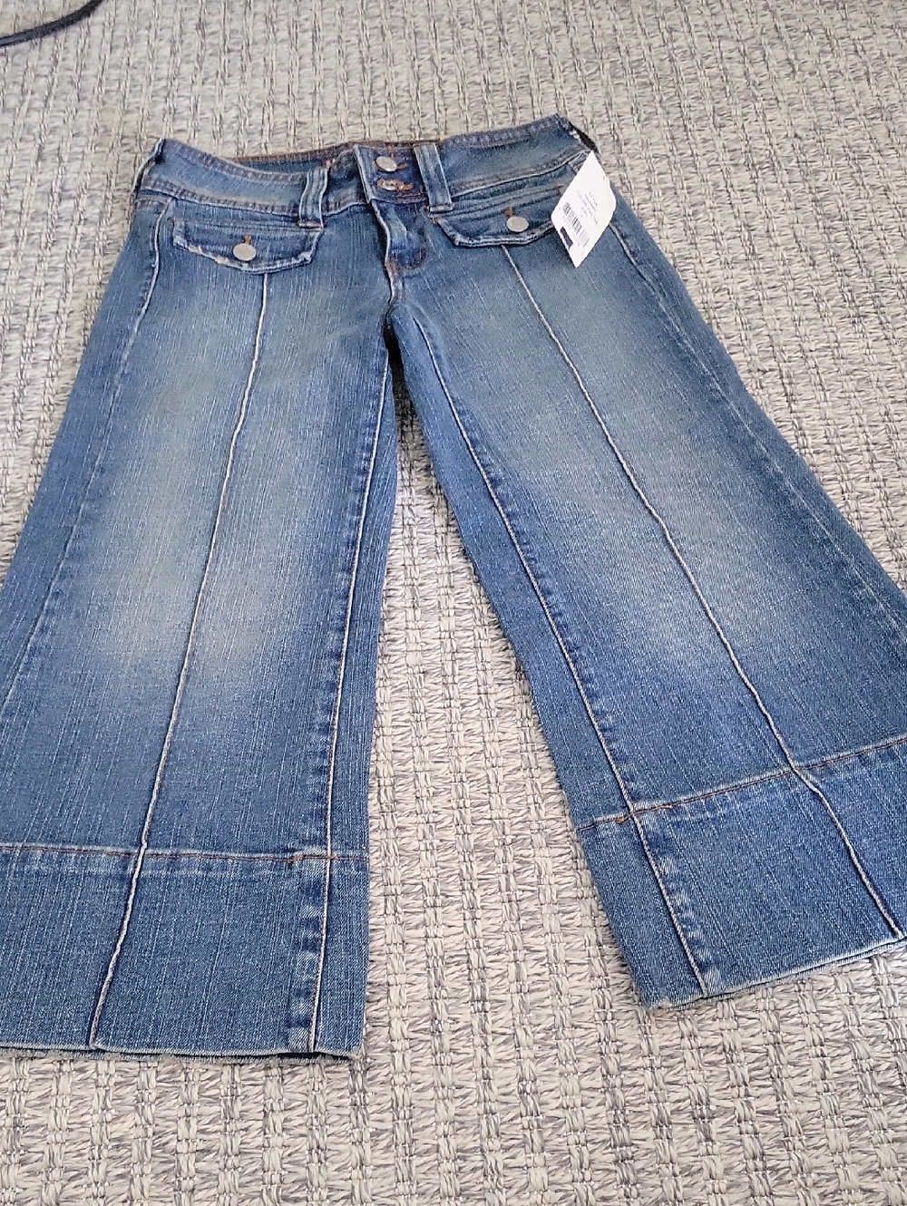 Wide-Leg Colettes  Style Blue Crop Denim Jeans Size 1 W24/25